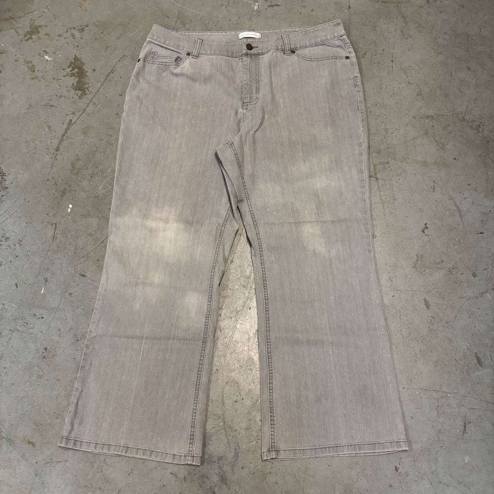 Grey Christopher & Banks flared denim jeans